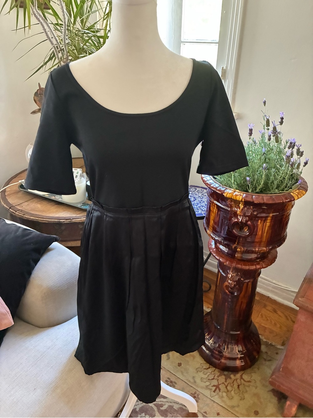 Theory LBD ballerina scoop neck dress